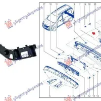 REAR SIDE BUMPER UPPER BRACKET PLASTIC (SET)