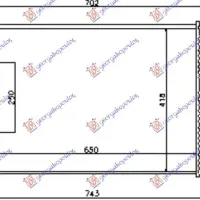 RADIATOR 1.4-1.6-2.0FSI/SDI MANUAL/AUTO +A/C (650x415) (MECANICAL)