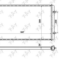 RADIATOR ALL MOD. BZ/DS M/A +/-A/C (650x415x25) (VALEO CLASSIC)