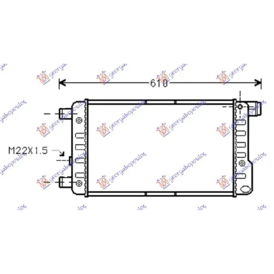 RADIATOR 0.9CC-1.1CC WITH OR WITHOUT A/C (45x24) (VAL. CLASSIC)