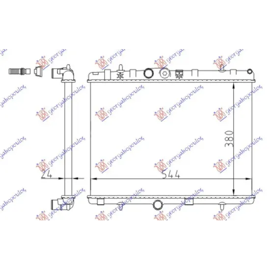 RADIATOR PETROL-DIESEL (380x538) (MECHANICAL)