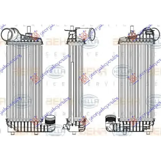 RADIATOR INTERCOOLER 1.5-1.6 TDCI/ECOnetic (336x157x62) (MAHLE BEHR PREMIUM LINE)