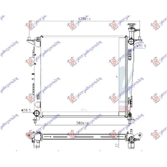 RADIATOR 2.2 CRDi DIESEL MANUAL (510x480)