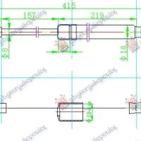 GAS SPRING TAIL GATE (416L-405N)