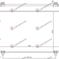 CONDENSER A/C 3.5 PETROL (745x410x16)