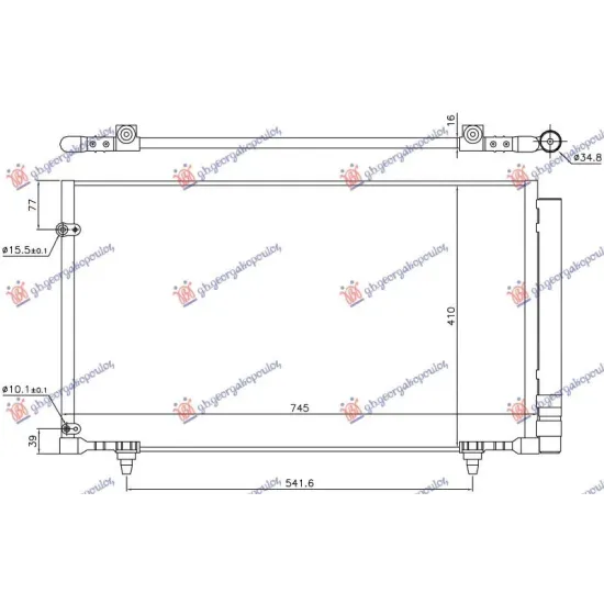 CONDENSER A/C 3.5 PETROL (745x410x16)