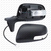 OGLINDĂ EXTERIOARĂ ELECTRICĂ GRUNDUITĂ (CU LAMPĂ) (STICLĂ CONVEXĂ)