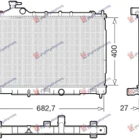 RADIATOR 1.5 T-Mivec PETROL AUTOMATIC (400x685x26) (KOYO)