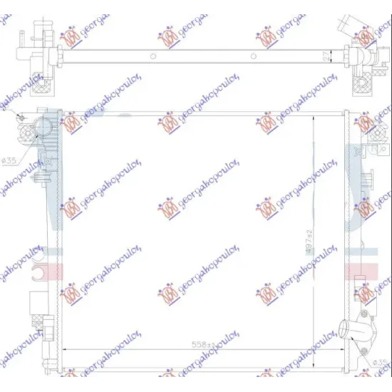 RADIATOR PETROL - DIESEL (560x500x27) (KOYO)