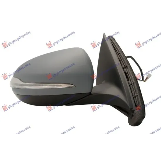 DOOR MIRROR ELECTRIC HEATED FOLDABLE PRIMED WITH MEMORY (COMPLETE) (WITH SIDE LAMP : BLIS) (10H8P+10H7P) (ASPHERICAL GLASS)