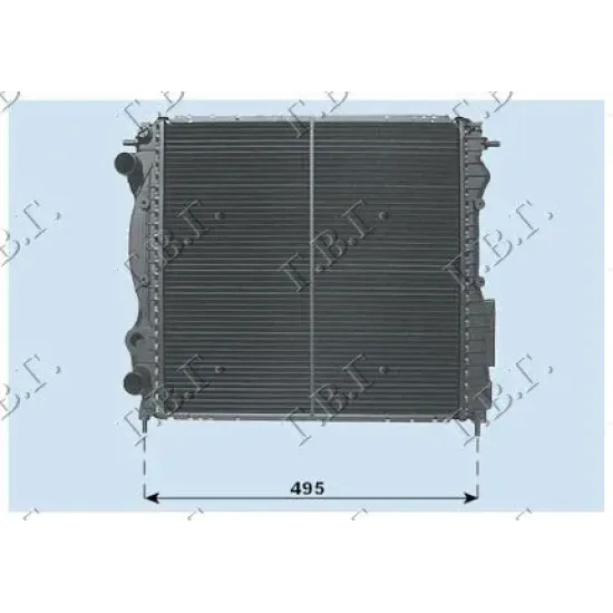 RADIATOR 1,2-1,4 8V +A/C (43x40)