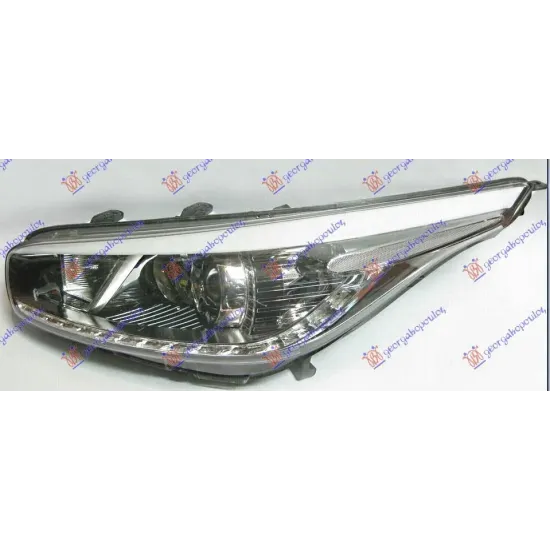 HEAD LAMP ELECTRIC (H7,H7,H7) (WITH STATIC CORNER LIGHT) (WITH MOTOR) (E) (DEPO)