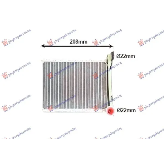 HEATER RADIATOR (BR) (133x184) (VALEO)