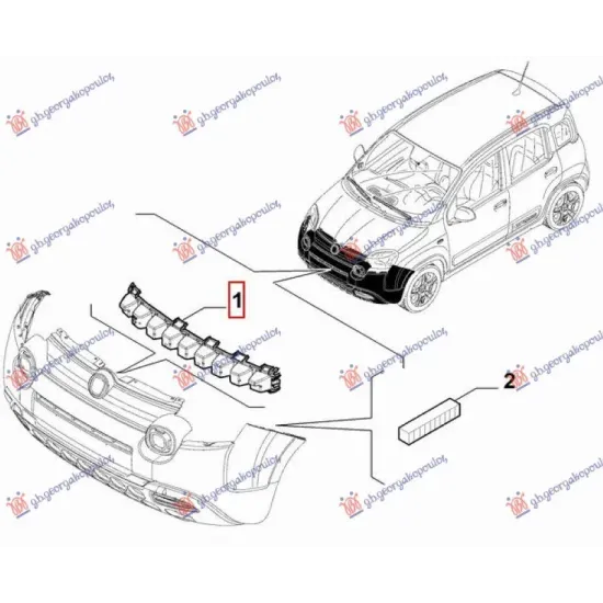 FRONT BUMPER ABSORBER (CROSS) (O)