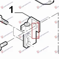 DOOR HINGE FRONT/REAR UPPER (O)