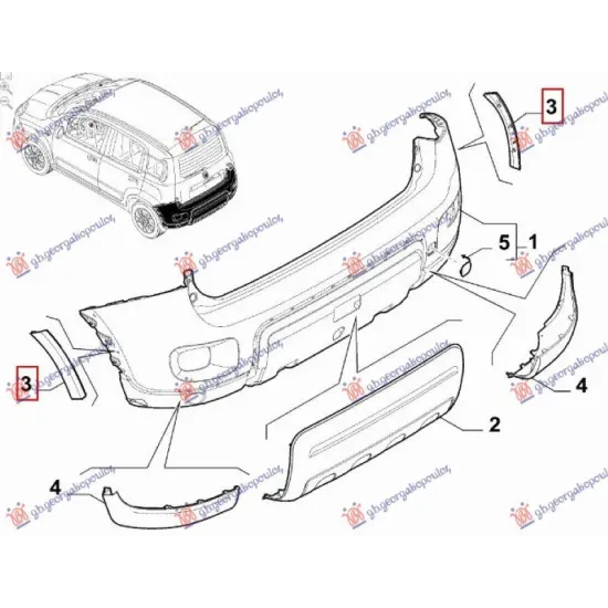 REAR BUMPER FLARE (4X4/TREKKING) (O)