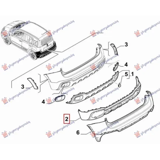 REAR BUMPER LOWER (CROSS) (O)