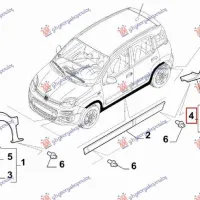 REAR FENDER FLARE (4X4/TREKKING) (O)