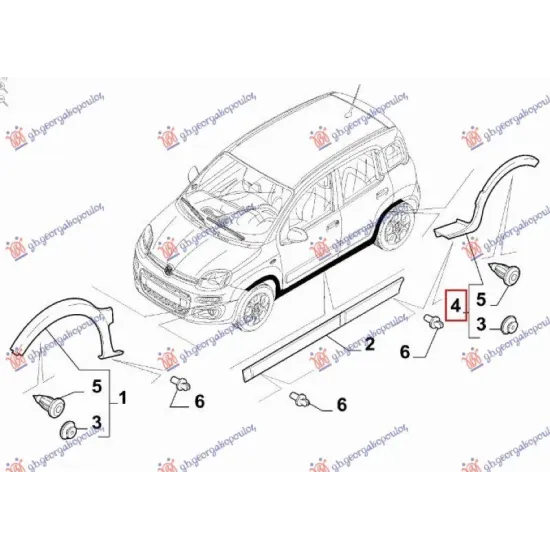 REAR FENDER FLARE (4X4/TREKKING) (O)