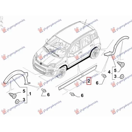 DOOR SILL PLASTIC (CROSS/4X4/TREKKING) (O)