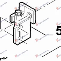 DOOR HINGE FRONT/REAR LOWER (O)