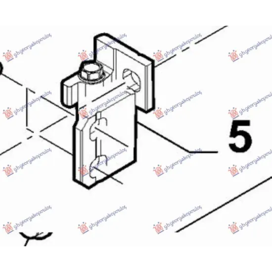 DOOR HINGE FRONT/REAR LOWER (O)