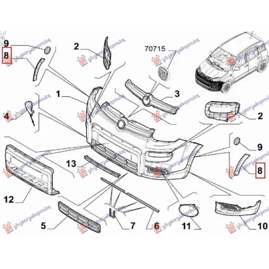 FRONT BUMPER FLARE (4X4/TREKKING) (O)