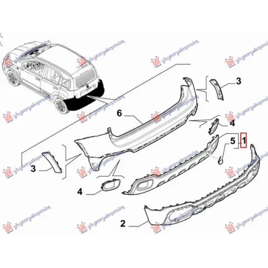 REAR BUMPER COVER LOWER (CROSS) (O)