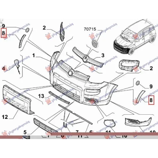 FRONT BUMPER FLARE (4X4/TREKKING) (O)