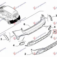 TOW HOOK COVER REAR (CROSS) (O)