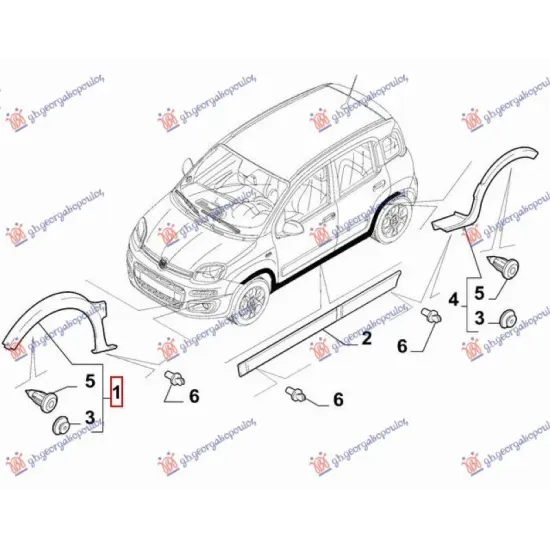 FRONT FENDER FLARE (CROSS) (O)