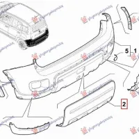 REAR BUMPER COVER LOWER (4X4/TREKKING) (O)