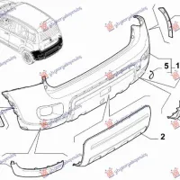 REAR BUMPER FLARE LOWER (4X4/TREKKING) (O)