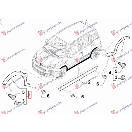 FRONT FENDER FLARE (4X4/TREKKING) (O)