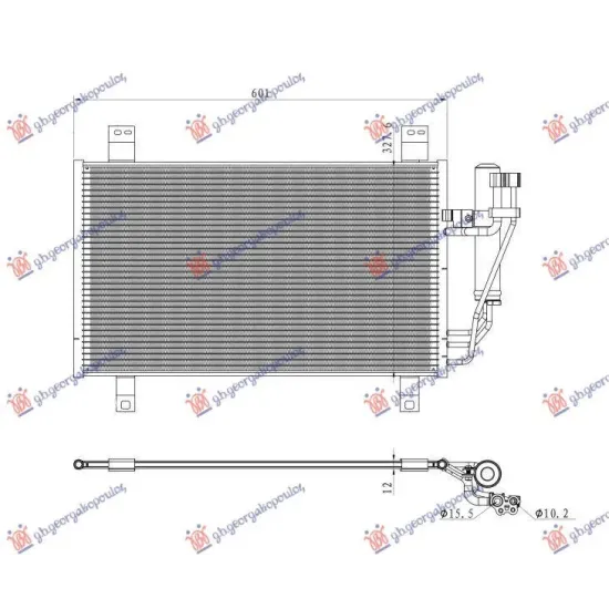 CONDENSER A/C 2.5 PETROL-HYBRID (721x386x12)