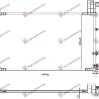 CONDENSER A/C 2.0 PETROL (648x353x12)