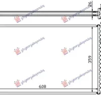 RADIATOR 2.0-2.3 PETROL AUTO (608x359)