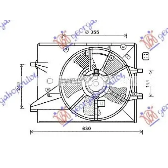 ANSAMBLU VENTILATOR RĂCIRE 1.8-2.0 DIESEL