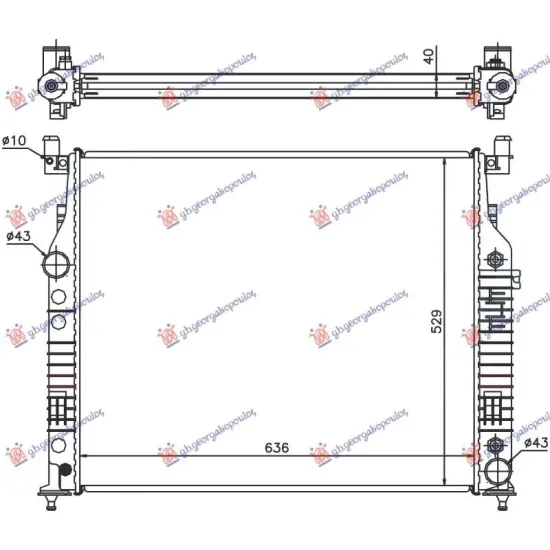 RADIATOR 4.0 DIESEL MANUAL/AUTO (636x529