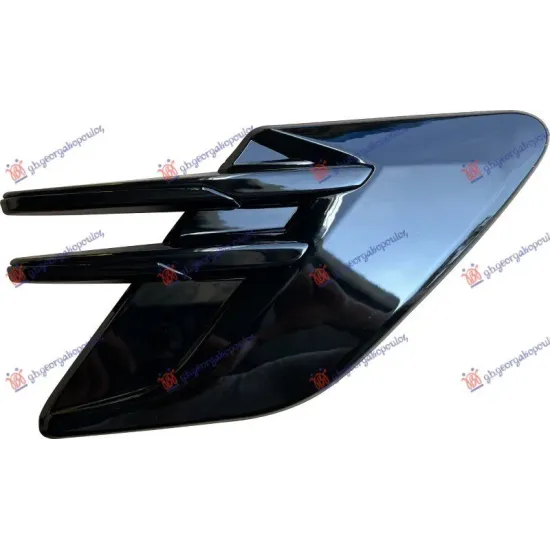 FRONT FENDER MOULDING PAINTED BLACK