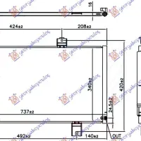 CONDENSER 1.3 PETROL (73.7x35.3x1.6) (NISSENS)