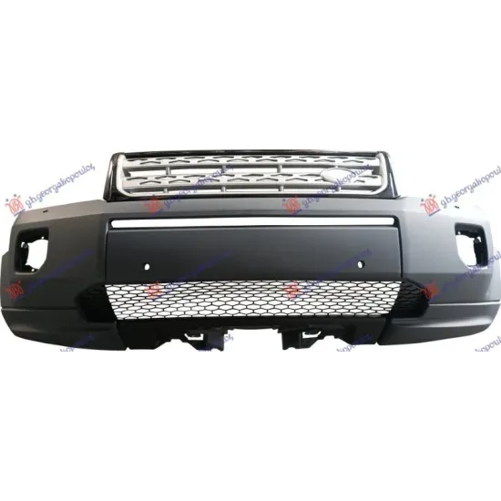 FRONT BUMPER PRIMED (WITH 2 PDC) (WITH BLACK GRILLE) 10-