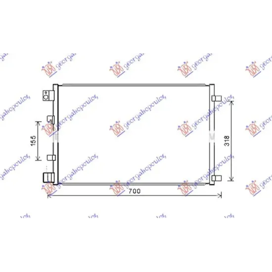 CONDENSER 1.5 DCi (610x390x16) (VALEO)