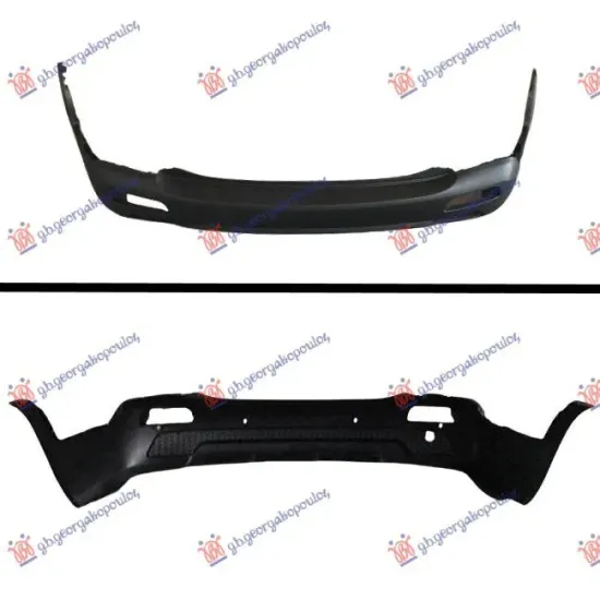 REAR BUMPER PRIMED WITH SEAT FOR FOG LAMP (WITH PDS)