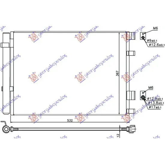 CONDENSOR 1.1-1.4CRDi (50.5x36.5x12)