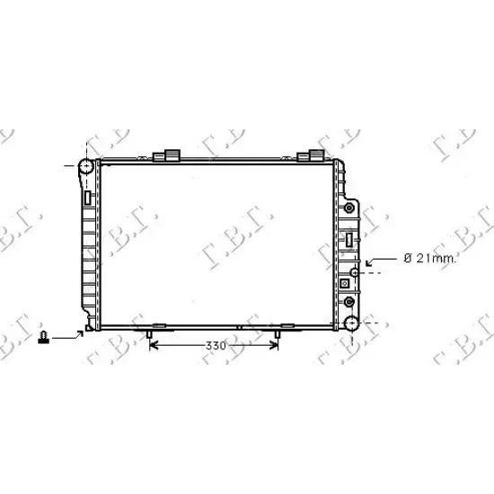 RADIATOR 2.0-2.3BZ&SLK KOMP.Μ/A+AC(61x42)