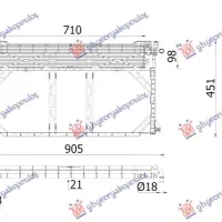 ADDITIONAL RADIATOR 2.0 DIESEL (710x95x21)