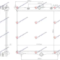 RADIATOR 1.2 PETROL - 1.5-1.6 DIESEL MANUAL-AUTO (380x414x12)