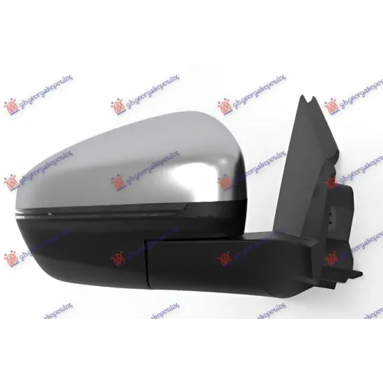 DOOR MIRROR ELECTRIC HEATED FOLDABLE WITH MEMORY CHROME (W/LAMP & FOOT LAMP & BLIS & SENSOR) (10H10P+10H8P) (CONVEX GLASS)