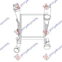 RADIATOR INTERCOOLER 2.5-3.0-5.0Tdi DSL (288x292x50) (Φ66/66)